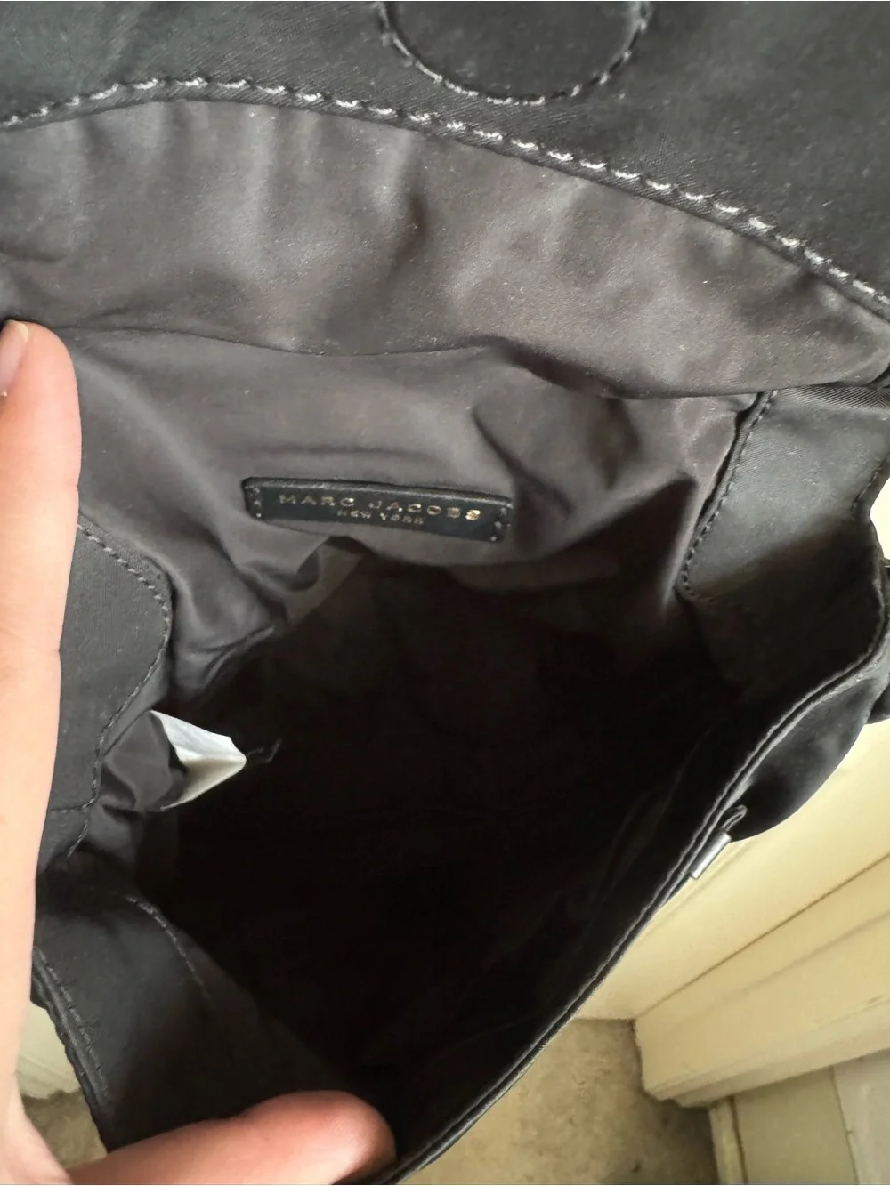 Marc Jacobs Black Nylon Mini Messenger Crossbody Bag